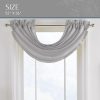 Elrene Home Fashions Versailles Room-Darkening Faux-Silk Waterfall Window Valance, Accessory for Bedroom or Living Room Windows with Rod Pocket Tabs, 52" x 36", 1 Valance, Gray - Image 3