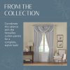Elrene Home Fashions Versailles Room-Darkening Faux-Silk Waterfall Window Valance, Accessory for Bedroom or Living Room Windows with Rod Pocket Tabs, 52" x 36", 1 Valance, Gray - Image 5