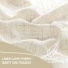 Home Queen Tie Up Curtain Valance Window Topper for Living Room, Adjustable Balloon Rod Pocket Drape Valence, Set of 1, 54 X 20 Inch, Linen - Image 5