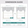 Home Queen Tie Up Curtain Valance Window Topper for Living Room, Adjustable Balloon Rod Pocket Drape Valence, Set of 1, 54 X 20 Inch, Linen - Image 9