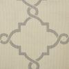 Madison Park Saratoga Light Filtering Fretwork Print Grommet Top Window Valance Swags for Living Room Bedroom and Kitchen, 50x18", Beige/Grey - Image 3