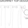 Madison Park Saratoga Light Filtering Fretwork Print Grommet Top Window Valance Swags for Living Room Bedroom and Kitchen, 50x18", Beige/Grey - Image 7