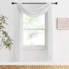 NICETOWN Scarf Curtain for Living Room - Elegant Solid Voile Sheer Valance Topper Long Window Treatment Scarf for Villa/Cottage (1 PC, Light Gray, W60 x L216) - Image 2