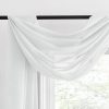 NICETOWN Scarf Curtain for Living Room - Elegant Solid Voile Sheer Valance Topper Long Window Treatment Scarf for Villa/Cottage (1 PC, Light Gray, W60 x L216) - Image 3