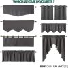 NICETOWN Window Valances for Sliding Door - Blackout 52 inches by 18 inches Rod Pocket Dining Room/Kitchen Tier Valances Window Curtain Topper Decorations (Biscotti Beige, 2 Pieces) - Image 7