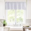Valea Home Water Repellent Valance for Bathroom Window Waffle Woven Textured Short Kitchen Curtain Valances(60 x 16 inches, White, One Panel) - Image 6